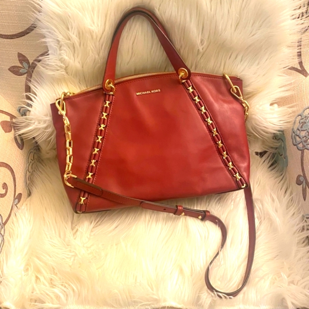 Michael kors Sadie Leather Satchel Mulberry